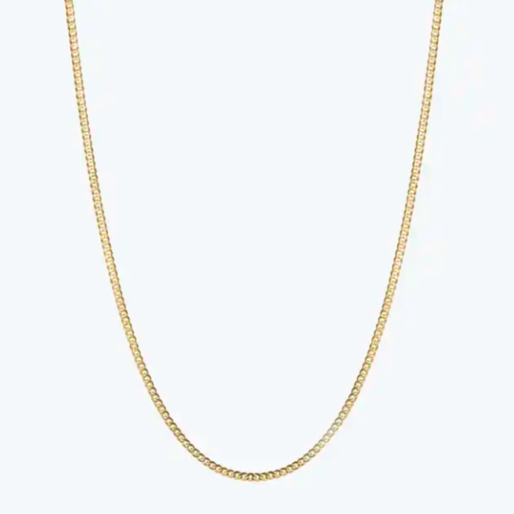 20" 14k gold elegant flat snake chain
